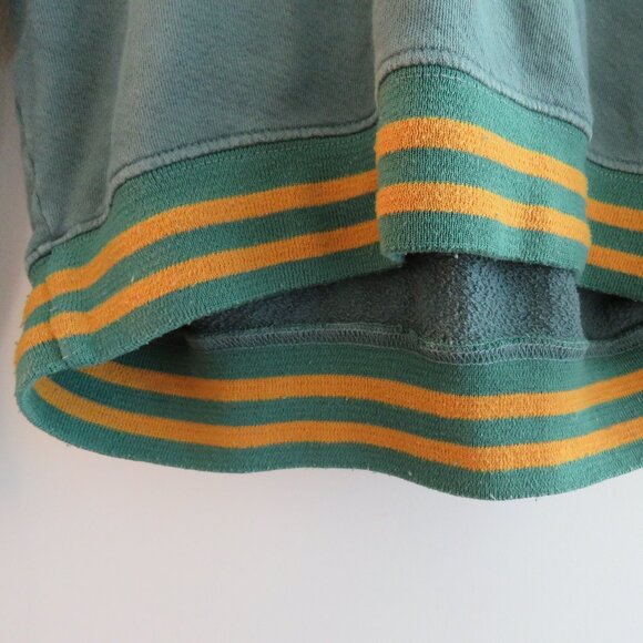 THE GREAT. The Teammate Sweatshirt with Hawk Graphic Double Washed Moss Sz 0 XS - Picture 9 of 16